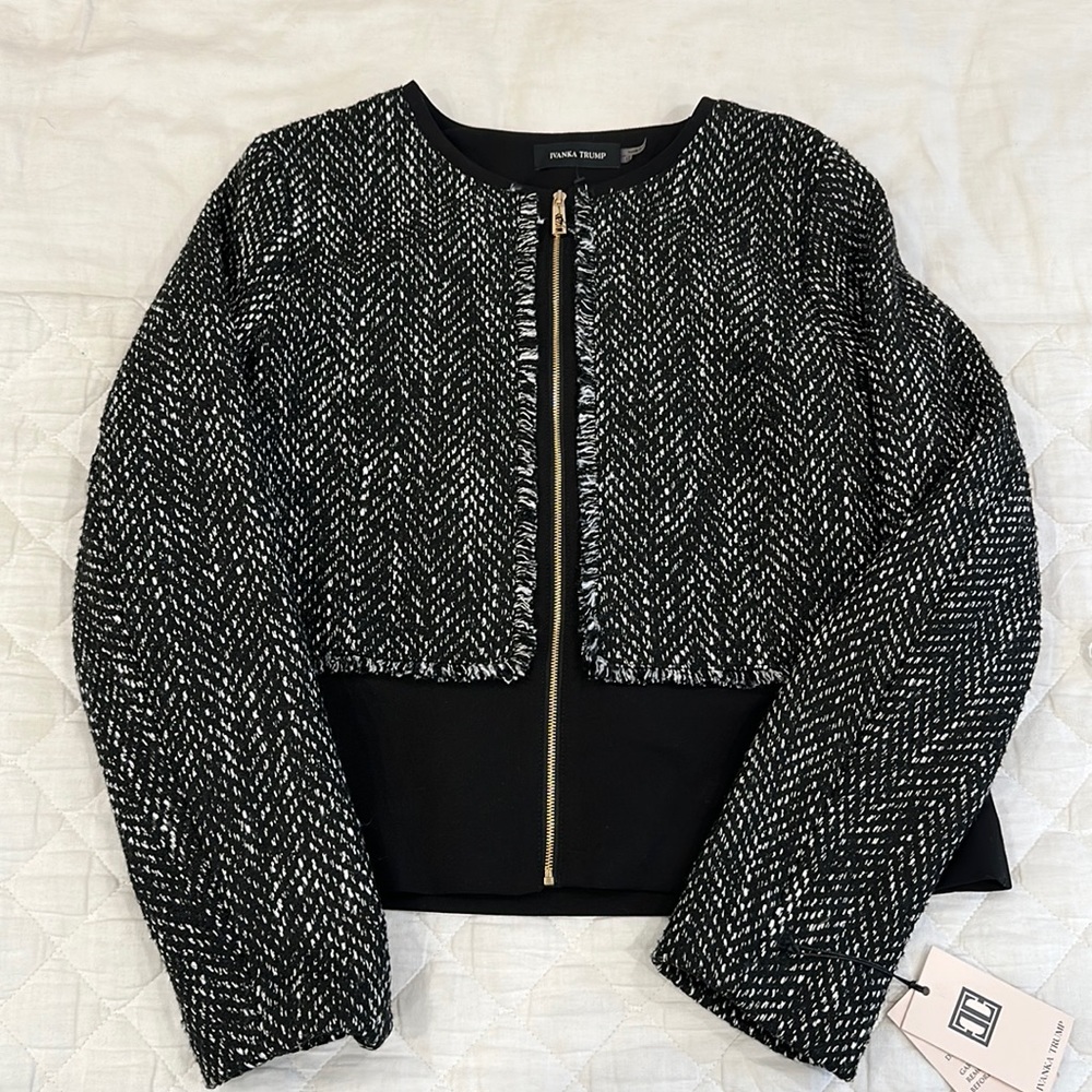 Zip blazer jacket size 12 Ivanka Trump